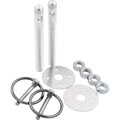 Allstar 0.38 in. Dia. Aluminum Hood Pin Kit; Silver ALL18480